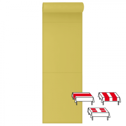 3 en 1 : Chemin de table, Tête à tête, Set de table 48 x 61 - 48 ML
(papier 80 gr) couleur:Jaune d'or