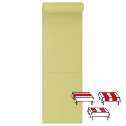 3 en 1 : Chemin de table, Tête à tête, Set de table 48 x 61 - 48 ML
(papier 80 gr) couleur:Paille