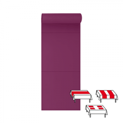 3 en 1 : Chemin de table, Tête à tête, Set de table 48 x 48 - 48 ML
(papier 80 gr) couleur:Prune