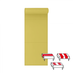 3 en 1 : Chemin de table, Tête à tête, Set de table 48 x 48 - 48 ML
(papier 80 gr) couleur:Jaune d'or