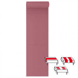 3 en 1 : Chemin de table, Tête à tête, Set de table 40 x 61 - 48 ML 
(non tissé 72 gr aspect peau de pêche) couleur:Vieux rose