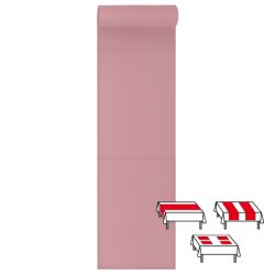 3 en 1 : Chemin de table, Tête à tête, Set de table 40 x 61 - 48 ML 
(papier 80 gr) couleur:Rose clair