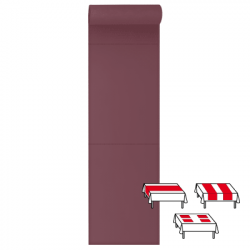 3 en 1 : Chemin de table, Tête à tête, Set de table 40 x 61 - 48 ML 
(papier 80 gr) couleur:Lie de vin