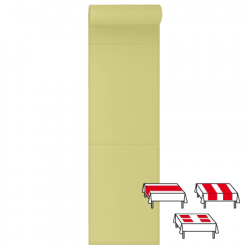 3 en 1 : Chemin de table, Tête à tête, Set de table 40 x 61 - 48 ML 
(papier 80 gr) couleur:Paille