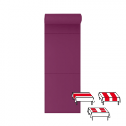 3 en 1 : Chemin de table, Tête à tête, Set de table 40 x 48 - 48 ML 
(papier 80 gr) couleur:Prune