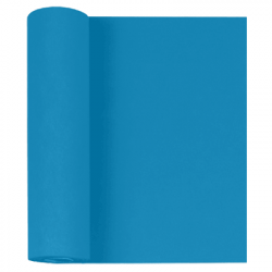 Chemin de table uni 
48 x 50 ML 
(non tissé 72 gr aspect peau de pêche) couleur:Bleu lagon