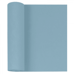 Chemin de table uni 
48 x 50 ML 
(non tissé 72 gr aspect peau de pêche) couleur:Bleu ciel