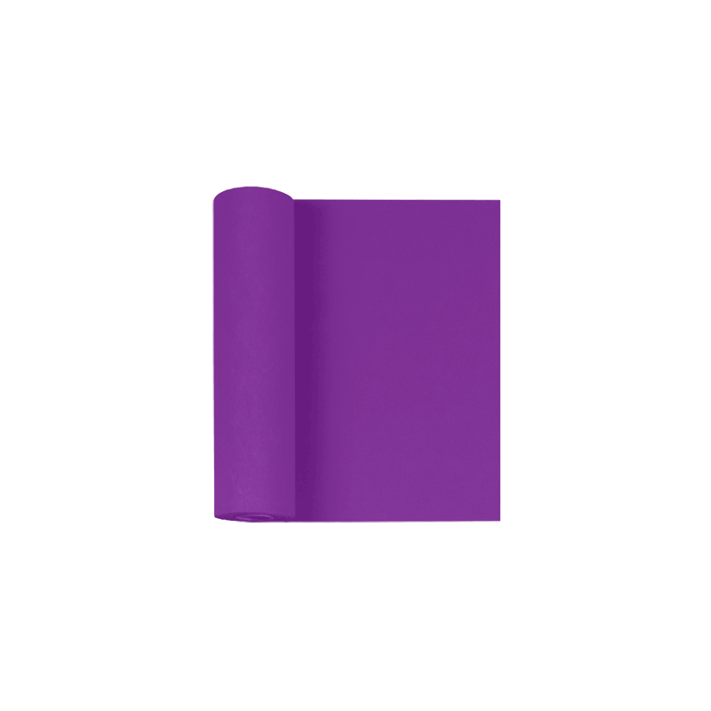 Chemin de table uni 
48 x 50 ML 
(non tissé 72 gr aspect peau de pêche) couleur:Violet