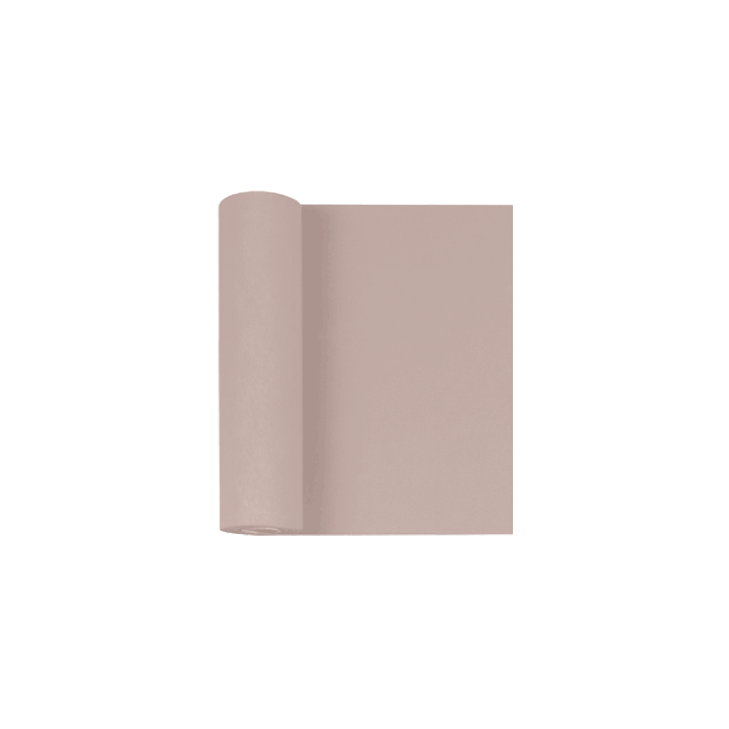 Chemin de table uni 
48 x 50 ML 
(non tissé 72 gr aspect peau de pêche) couleur:Rose pâle