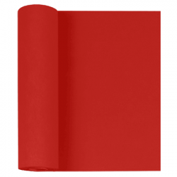 Chemin de table uni 
48 x 50 ML 
(non tissé 72 gr aspect peau de pêche) couleur:Rouge