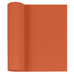 Chemin de table uni 
48 x 50 ML 
(non tissé 72 gr aspect peau de pêche) couleur:Orange 2
