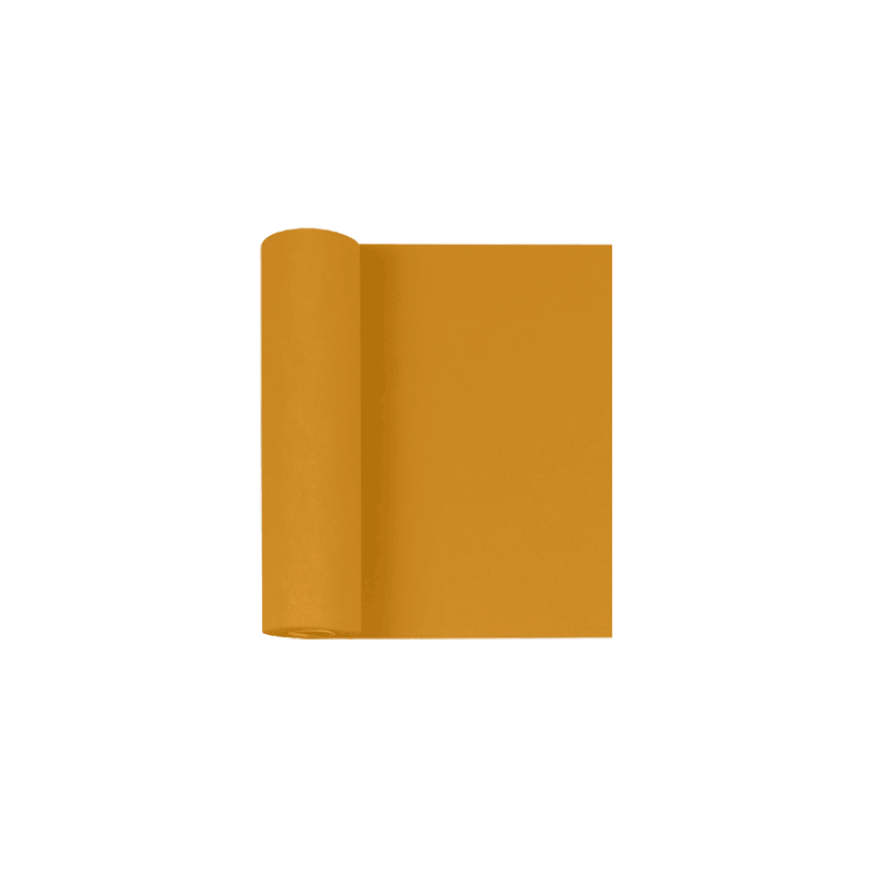 Chemin de table uni 
48 x 50 ML 
(non tissé 72 gr aspect peau de pêche) couleur:Orange 1